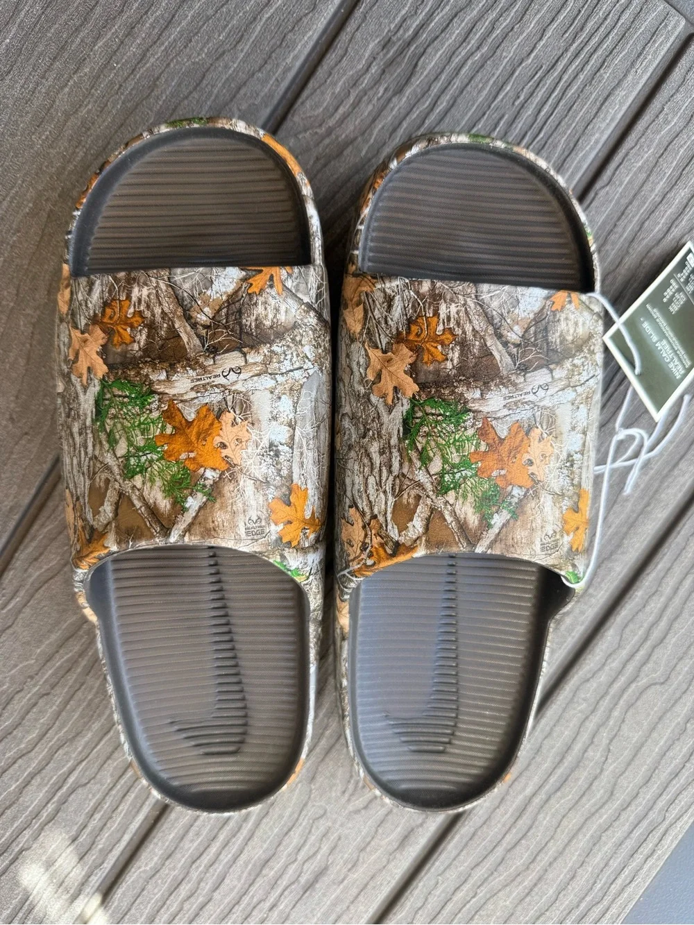 Nike Calm Slide Sandals M10/W11 Realtree Camo Edge Baroque Brown IB2885 200 NEW